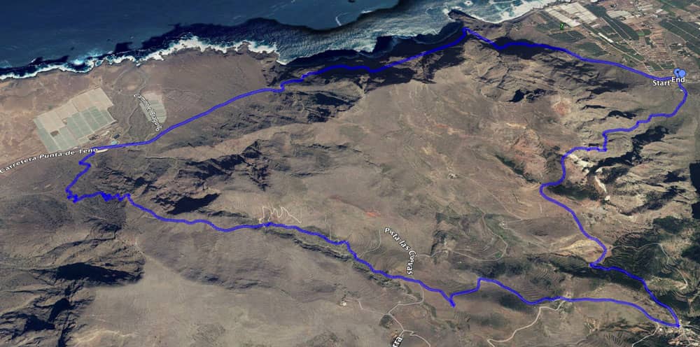 Track Rundwanderung Risco Steig von Südost