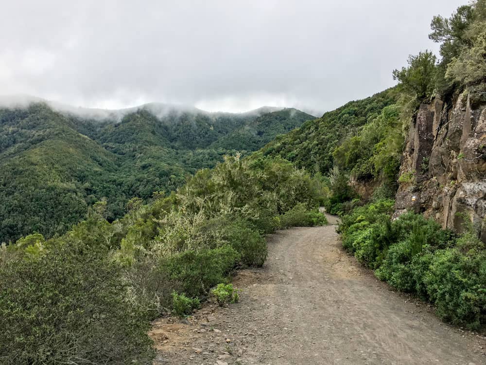 Ruta de senderismo en la ladera