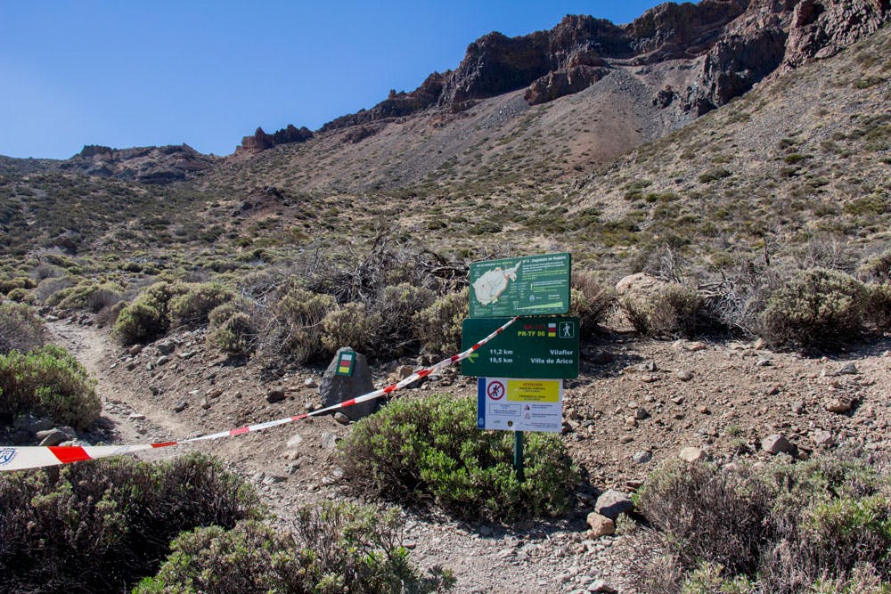 Closure of hiking trails in Teide National Park