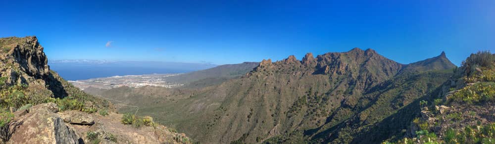 Panorama von der Degollada de los Frailitos