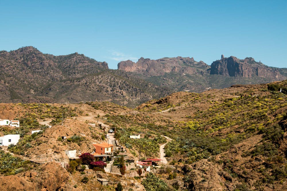 Inselmitte Gran Canaria mit Bergen und Bergdörfern