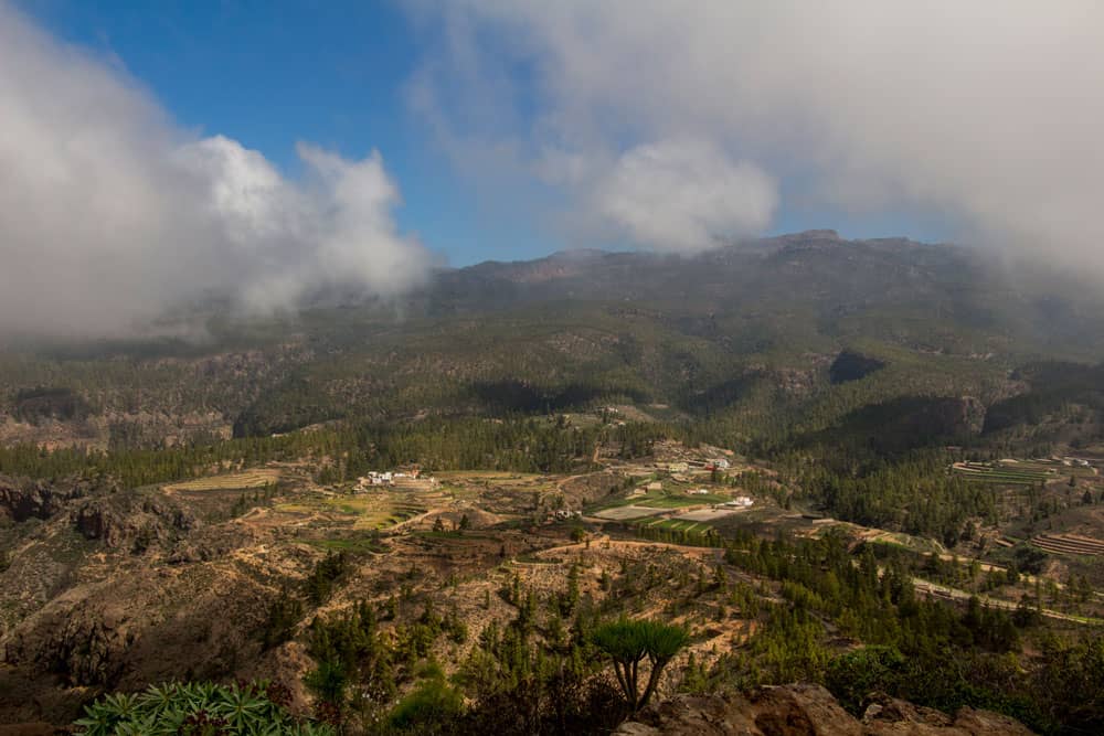 Vista desde el Roque de los Brezos hacia la vertiente sur del Teide