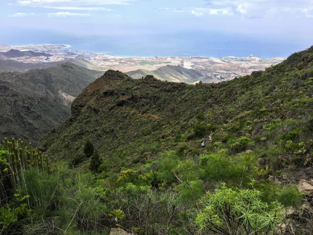 Vista del final de la ruta normal de senderismo en la ruta alternativa hacia Ifonche