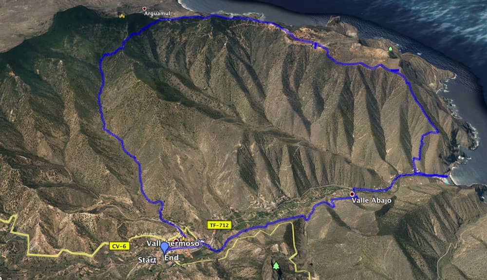 Ruta de senderismo desde Vallehermoso por la Ermita de Santa Clara y la Cumbre de Chijeré