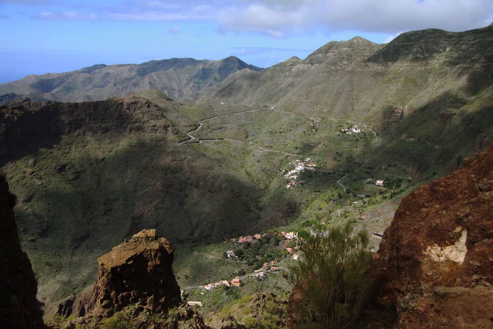 Vista de Masca desde la subida de Guergues