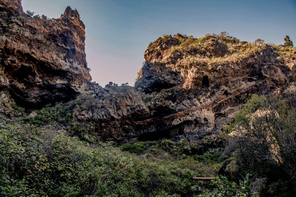 Paredes de roca en el Barranco del Jorado