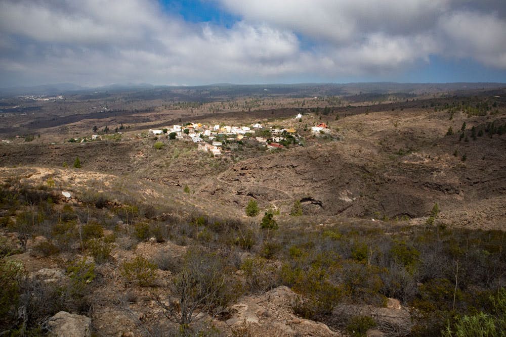 Blick auf El Jaral aus der Höhe