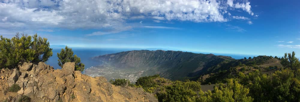 Panorama - El Golfo Tal und Cumbre