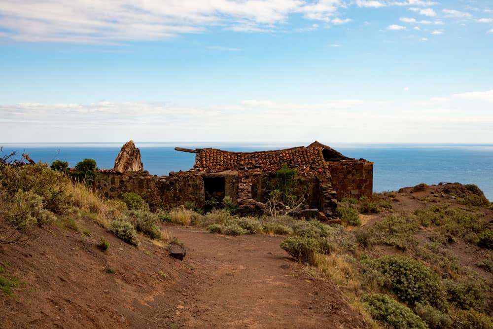 Wanderweg zum Roque Bermejo - Ruinenhaus