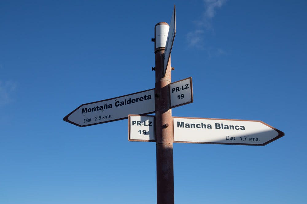 Wanderzeichen Montaña Caldereta
