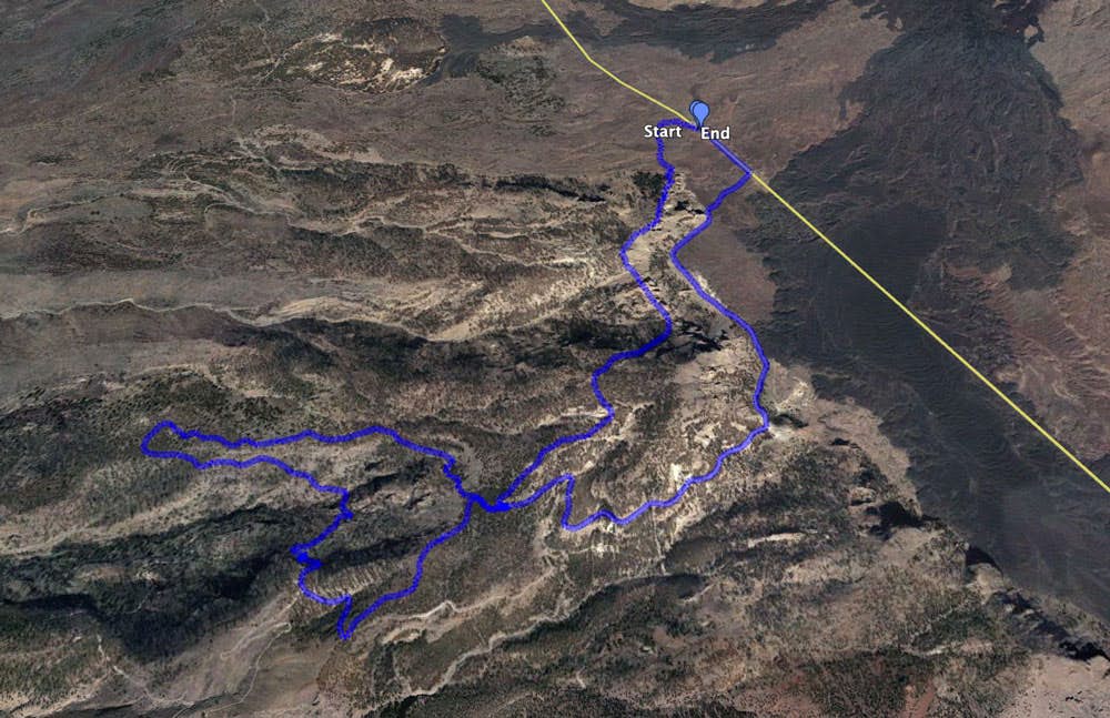 Track Wanderung Montaña el Cedro mit Rundweg über die Ausläufer der Cañadas