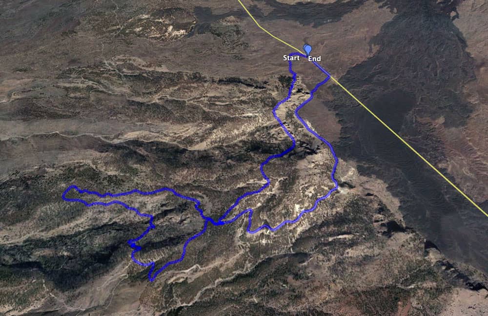 Track Hike Montaña el Cedro con ruta circular sobre las estribaciones de las Cañadas