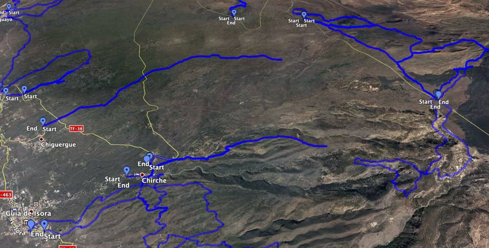 Pistas en la zona -Montaña el Cedro