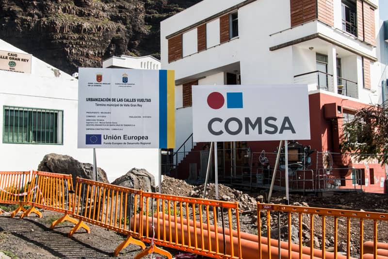 constructions signs in Valle Gran Rey