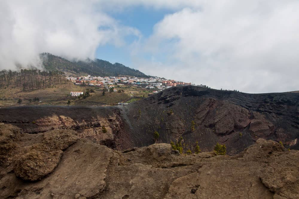 View on Los Canarios and the Volcano San Antonio