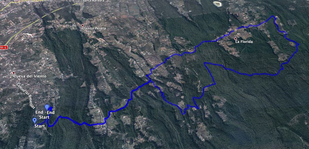 Caminata circular en la Cueva del Viento alrededor de La Florida - Pista