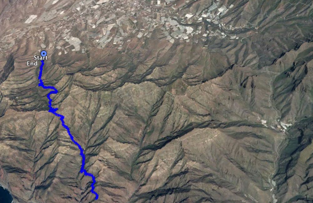 Track from Cuermeja via Aldea de San Nicolás to the Degollada de los Palos
