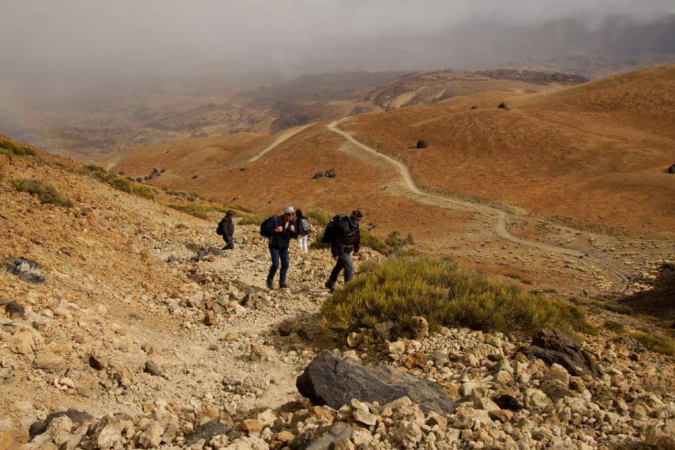 Hikers on the way up to Altavista