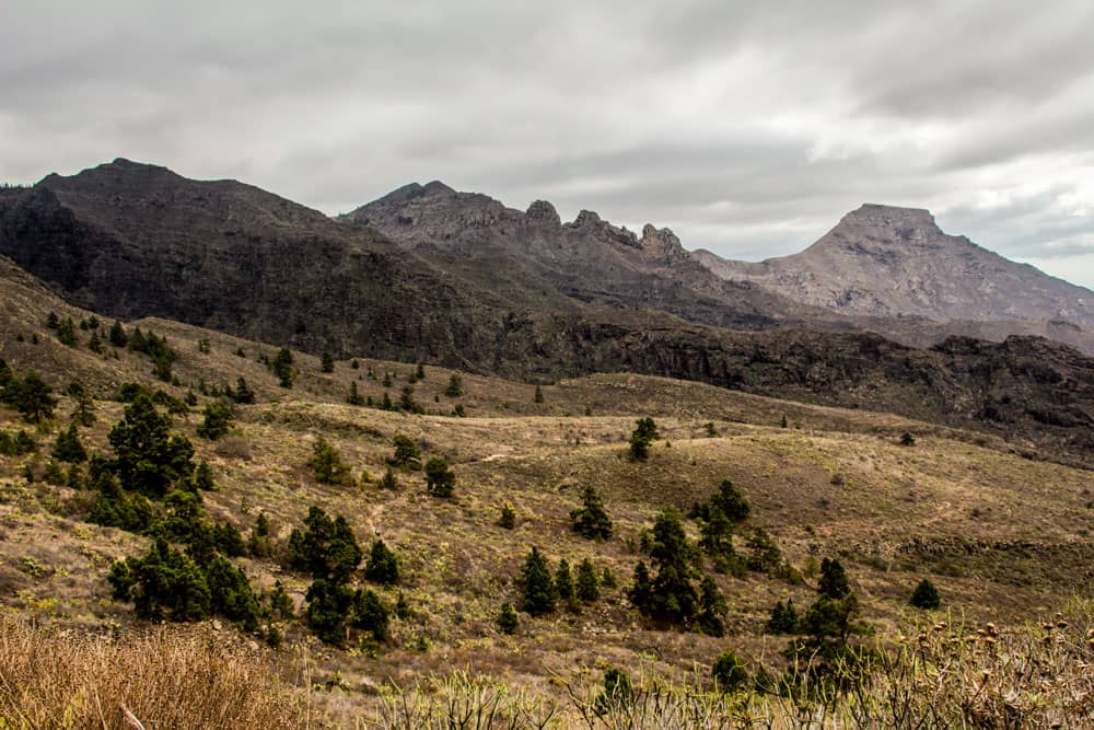 valley close to Adeje with mountains - in the background Roque del Conde
