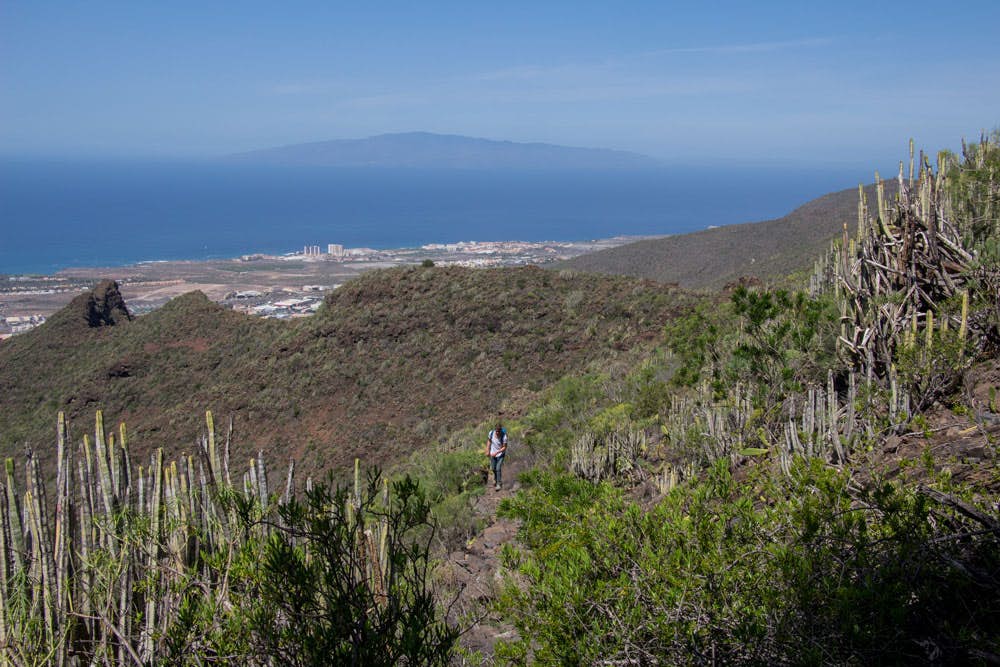 hiking trail - in the background La Gomera