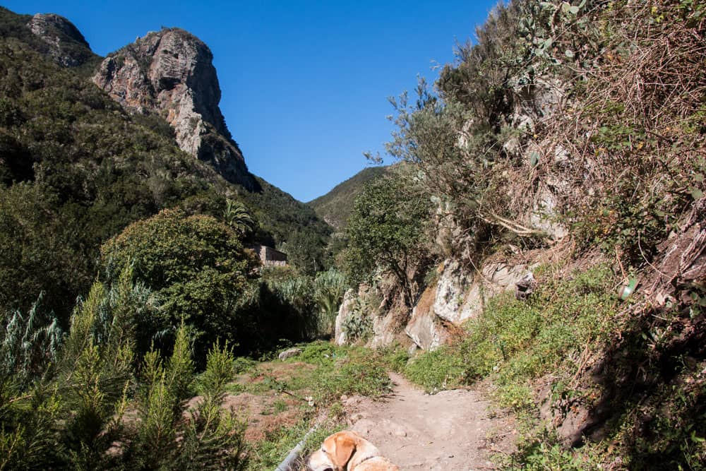 Hiking path PR TF 6 through the valley