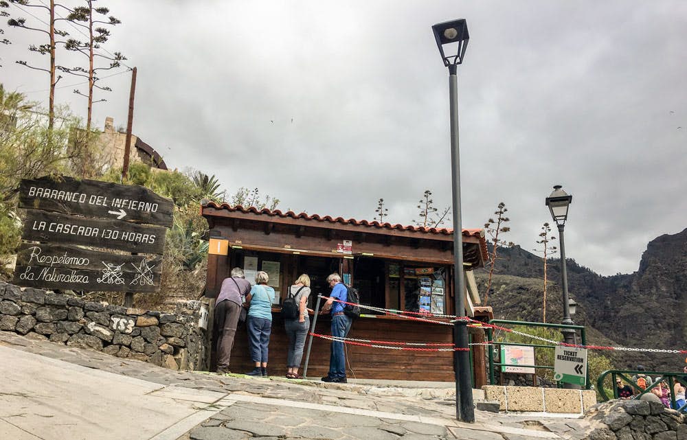 Start Hiking trail at the Entrance of Barranco del Infierno