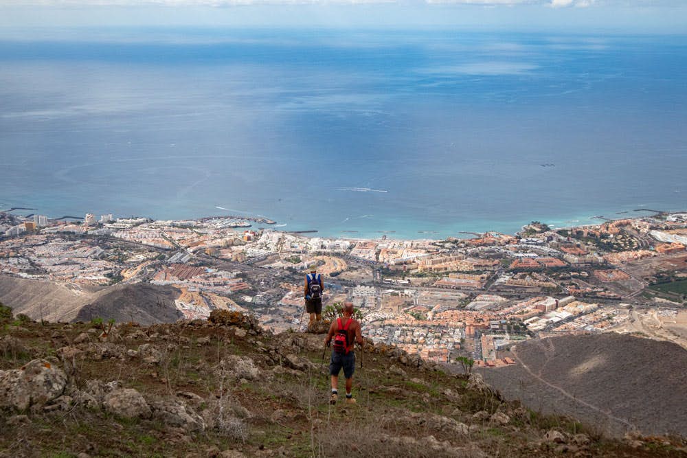 View to Los Christianos and Las Americas from the summit of Conde