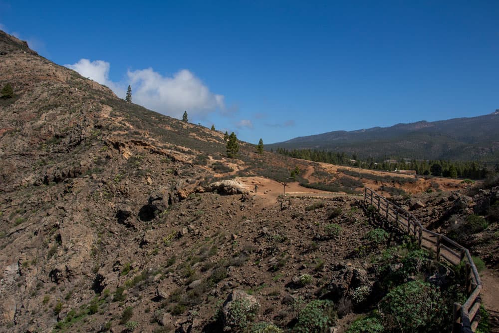 Degollada between Roque Imoque and Roque de los Brezos