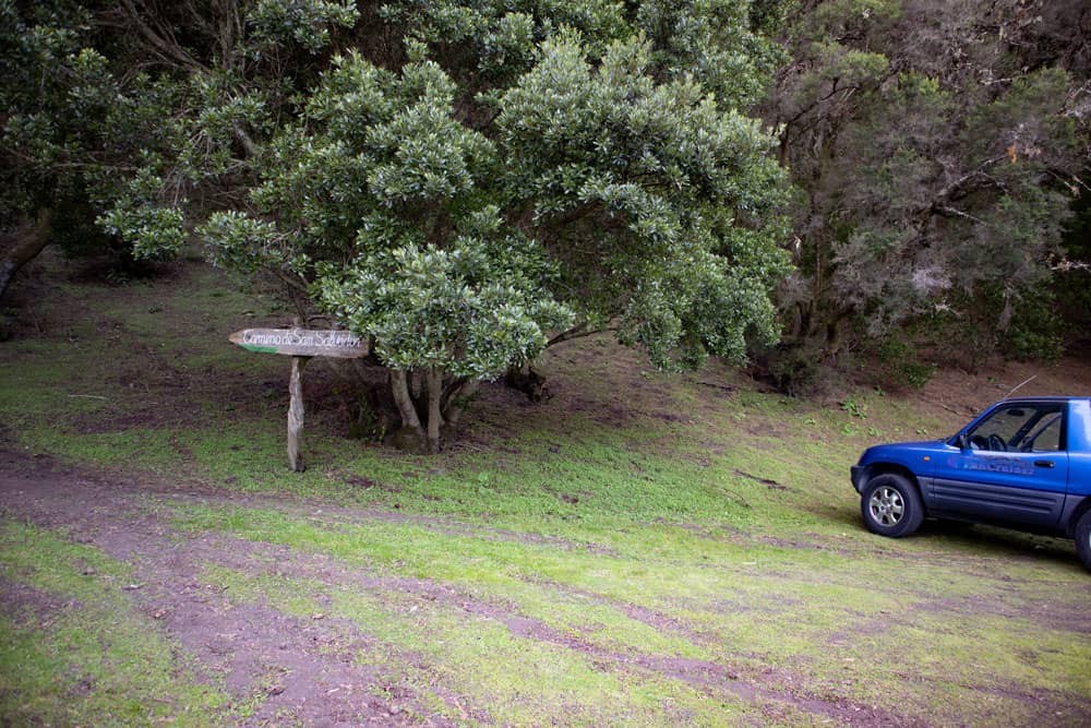 Camino San Salvador - parking at the starting point