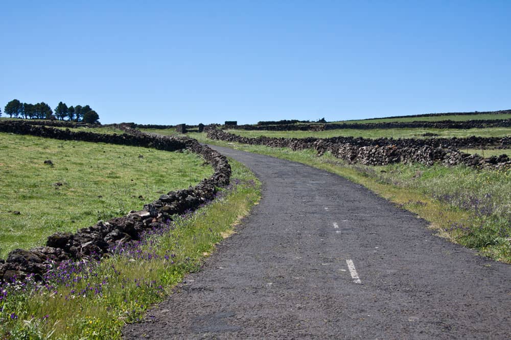 hiking path on lonely roads