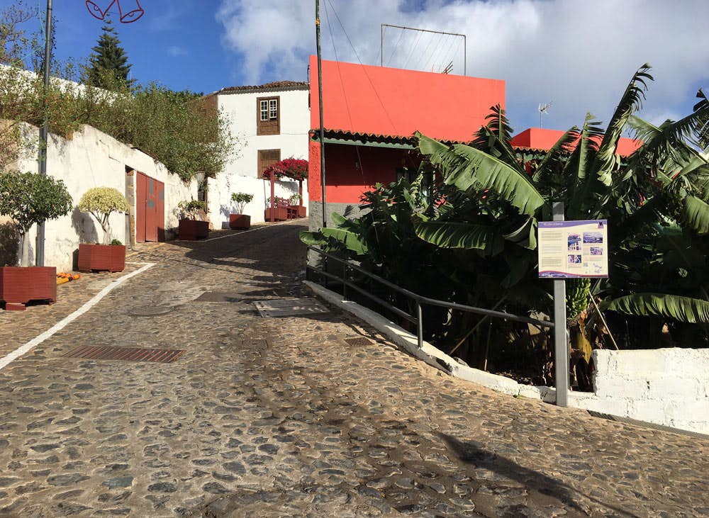pretty alleys in the small village Agulo