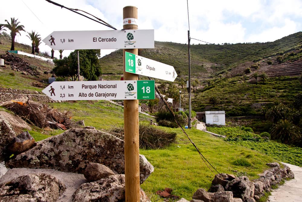 Hiking path 18 from Chipude to the Garajonay