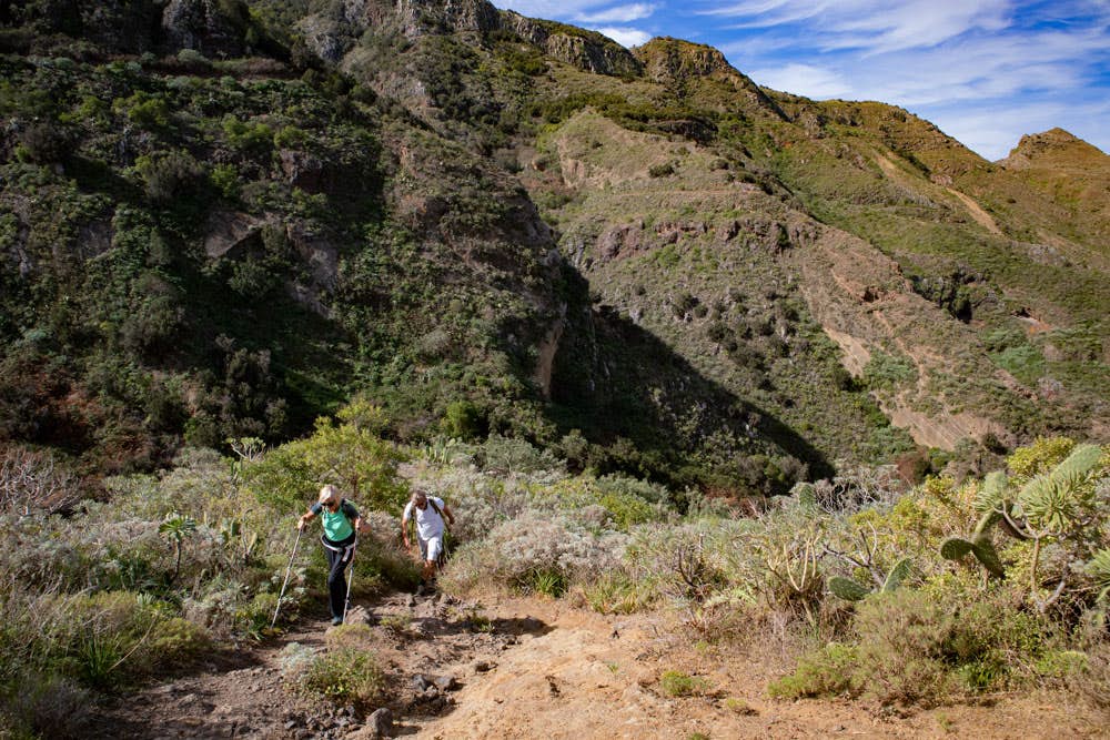 hikers in the Barranco Seco