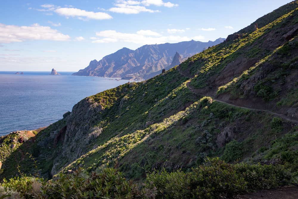 hiking path along the coast Afur - Taganana