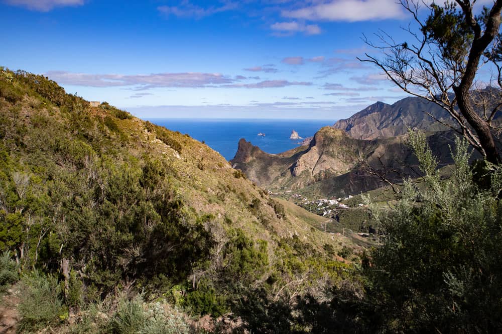 view from the Cumbrecilla back to Taganana