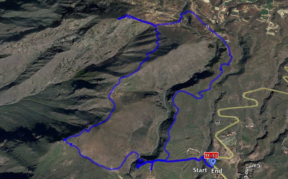 Track Roque Imoque Circular with ascent of Roque de los Brezos