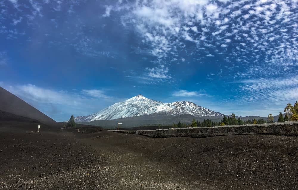 View on the Teide and the nearby volcanos