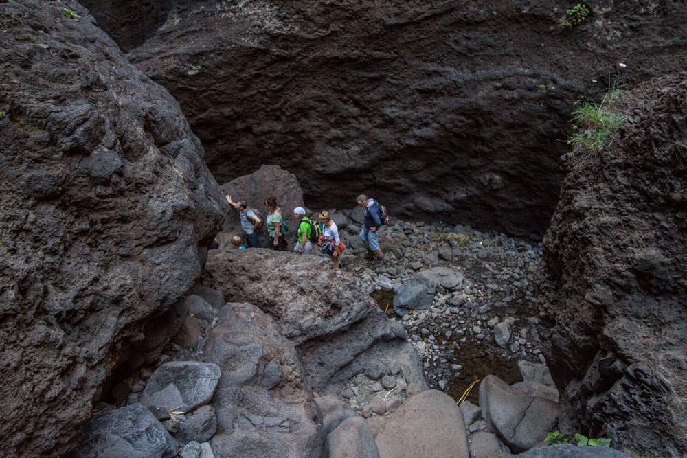 fellow hikers in the Barranco of Masca, Tenerife