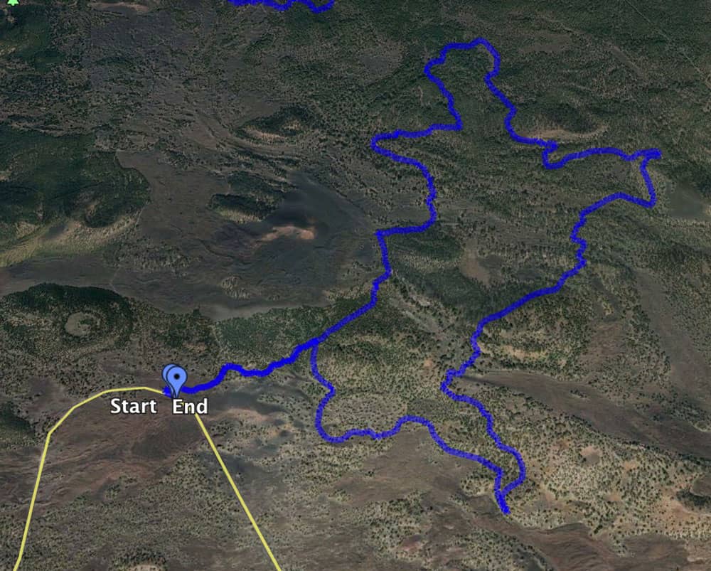 Track of the Tenerife circular walks around the Montaña la Corredera