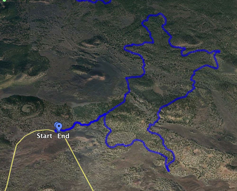 Track of the Tenerife circular walks around the Montaña la Corredera