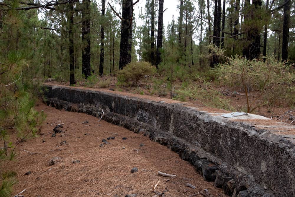 covered water channel - Montaña Negra