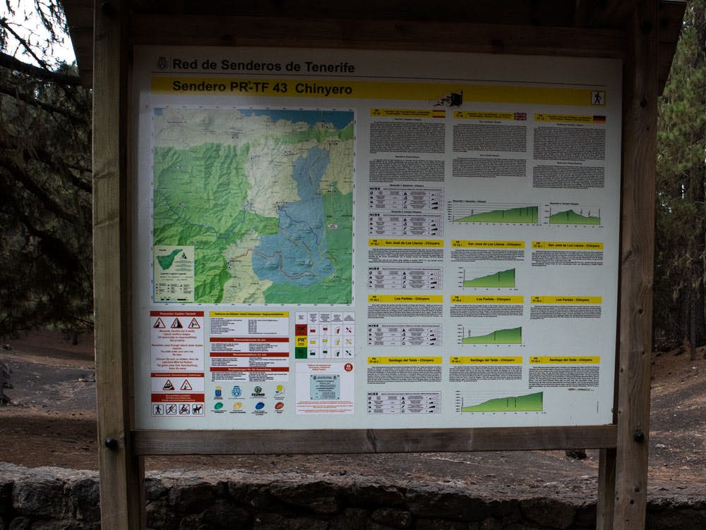 Arenas Negras - Hiking Information Board