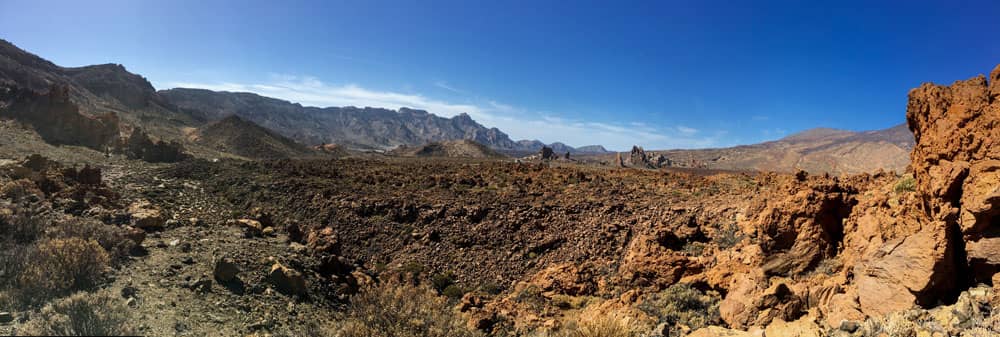 Panorama view Caldera with view to Parador Nacional