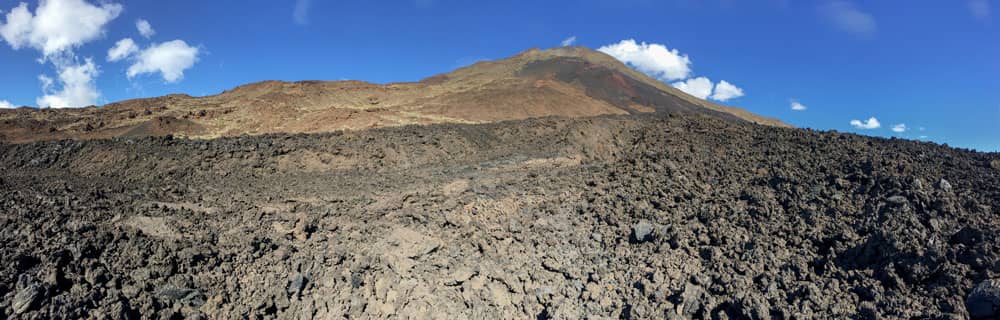 the wide lava stream from Pico Viejo