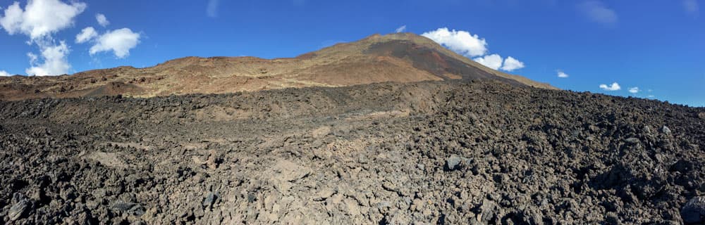 the wide lava stream from Pico Viejo