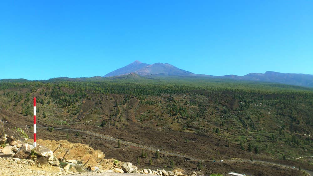 view to the Teide and Pico Viejo