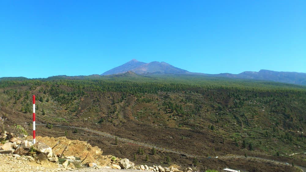 view to the Teide and Pico Viejo