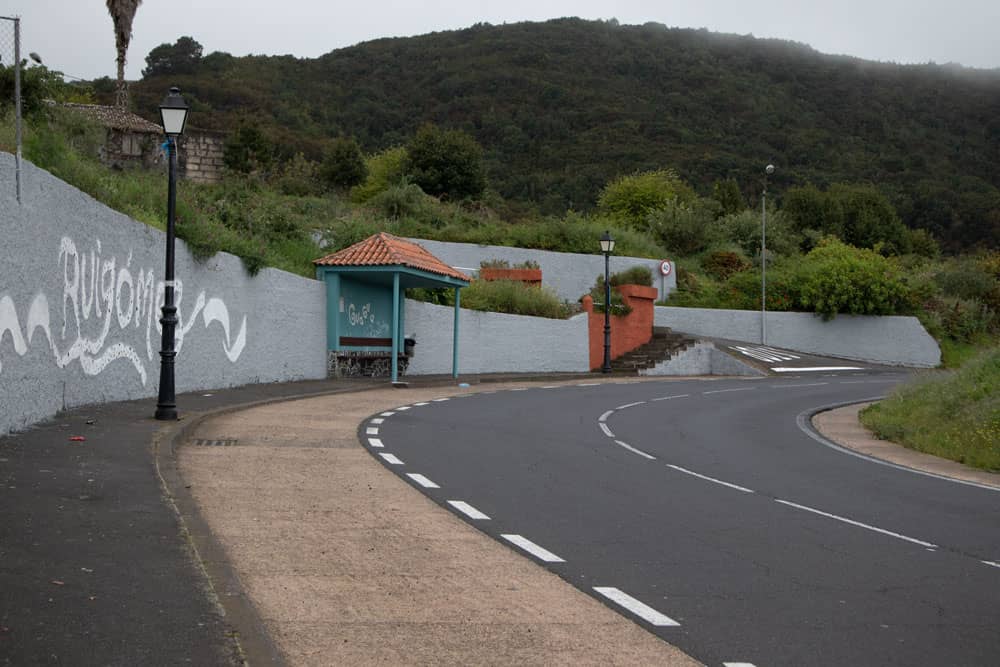 Ruigómez - starting point at the bus stop