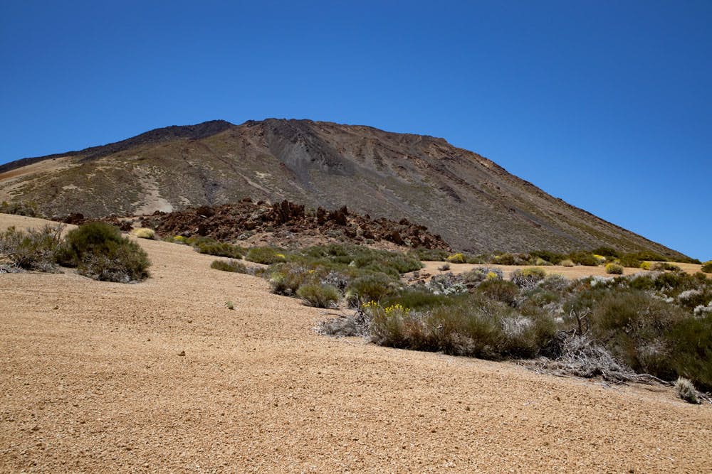 Vista de la parte trasera del Teide