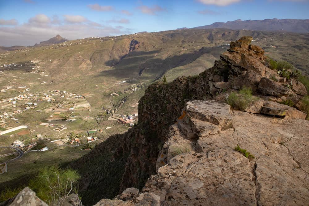 Demolition edge at the top of Roque del Jama